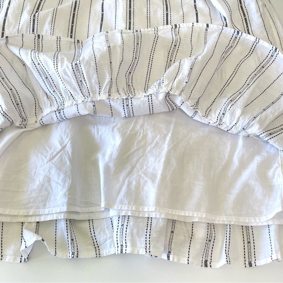 NWT LOFT Beach Halter Neck Flounce Hem Striped Cotton Sun Dress White 16 - Picture 11 of 14